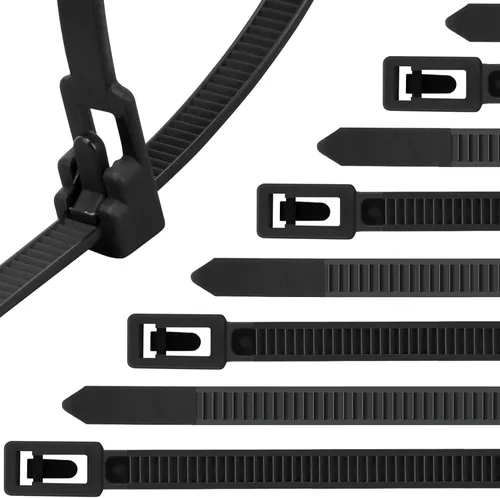 Miniatura 8 de 1000 piezas de bridas con cierre de cremallera pequeñas negras de 4 pulgadas, bridas de cable mini bridas de cremallera diminutas de 4 pulgadas