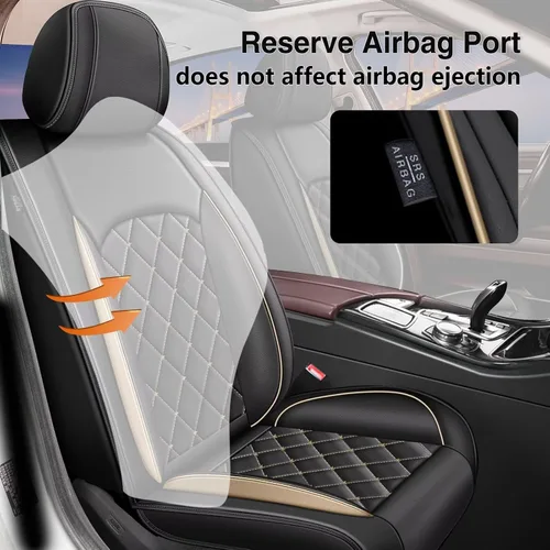 Miniatura 5 de Juego completo de fundas de asiento para Subaru Outback 2007-2025 Fundas impermeables de asiento de automóvil de piel sintética, protector fácil