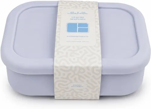 Miniatura 7 de Ullabelle Caja Bento para niños, 3 compartimentos, lonchera a prueba de fugas para bebé, contenedor de aperitivos sin BPA, lonchera dividida