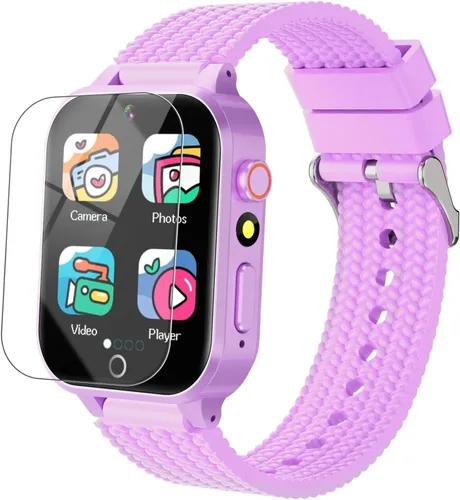 Miniatura 9 de Reloj inteligente para niños, regalo para niños de 3 a 12 años, 2 protectores de pantalla, 26 juegos de rompecabezas, cámara HD, video, reproductor