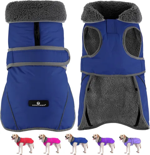 Miniatura 12 de Dogcheer Abrigo para Perro, Chaqueta Impermeable para Perro Abrigo de Invierno Reflectante para Mascotas con Gancho y Velcro Ajustable, Chaqueta