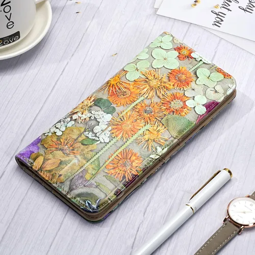Miniatura 6 de APHISON Billetera para mujer ultra delgada de cuero delgado cartera RFID bloqueo tarjeta de crédito titular doble embrague largo señoras Billfold