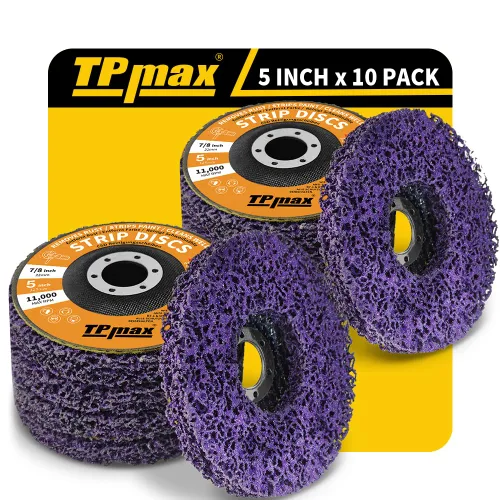 Miniatura 13 de TPmax Rueda eliminadora de óxido de discos de 4-1/2 pulgadas x 7/8 pulgadas, rueda de tira de polietileno para quitar pintura y oxidación, disco