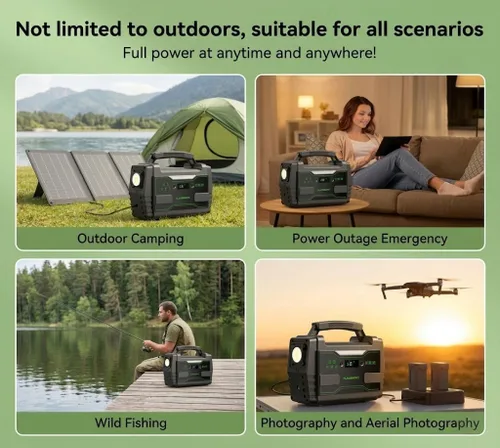 Miniatura 5 de MARBERO Generador solar de 155 Wh con panel solar de 30 W, estación de energía portátil con 2 salidas de CA de 100 W (pico de 150 W), QC3.0 USB