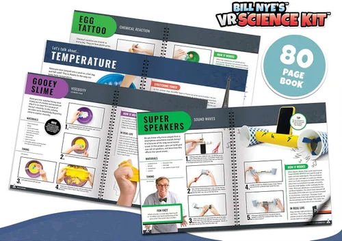 Miniatura 6 de Abacus Brands Bill Nye's VR Science Kit - Virtual Reality Kids Science Kit, Book and Interactive STEM Learning Activity Set