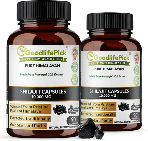 Miniatura 7 de Cápsulas puras de Shilajit del Himalaya. Shilajit natural de máxima fuerza rica en trazas minerales y ácido fúlvico. Abastecimiento de alta altitud.