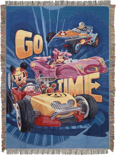 Miniatura 8 de Disney Mickey Mouse, cobija tejida con diseño de "Sleigh Ride", 48 x 60 pulgadas, multicolor Paseo en trineo