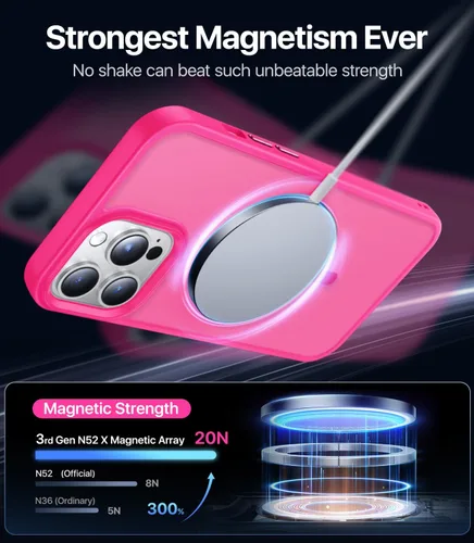 Miniatura 3 de Funda magnética para iPhone 12/iPhone 12 Pro, compatible con MagSafe, protección contra caídas de grado militar, a prueba de golpes, translúcida