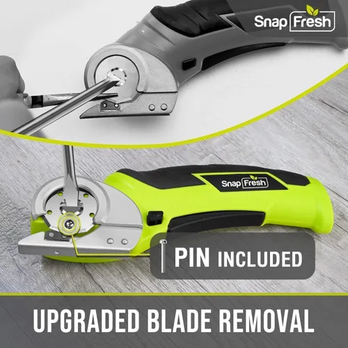 Miniatura 6 de SnapFresh Tijeras Eléctricas Inalámbricas, Cortador de Caja Mini Eléctrico de 4V, Herramienta de Corte de Alfombra y Cartón con Hoja