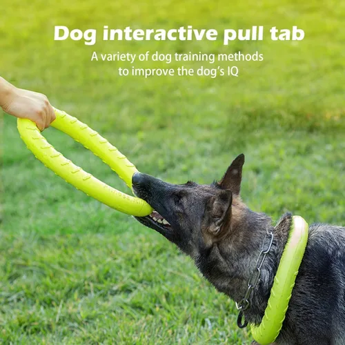 Miniatura 4 de Disco Volador Flotante Duradero Indestructible para Perros Grandes, Juguetes de Anillo para Masticadores, Piscina, Natación, Lanzamiento, Atrapar