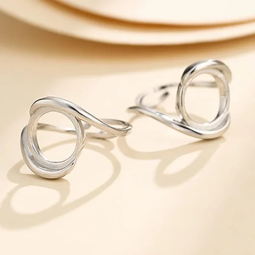 Miniatura 3 de Anillo de copa de bisel ajustable de plata de ley 925 para montaje de 5/6/7.5/8/9.5/11.5/0.610 in, ajuste de cabujón redondo, base de anillo hecho a