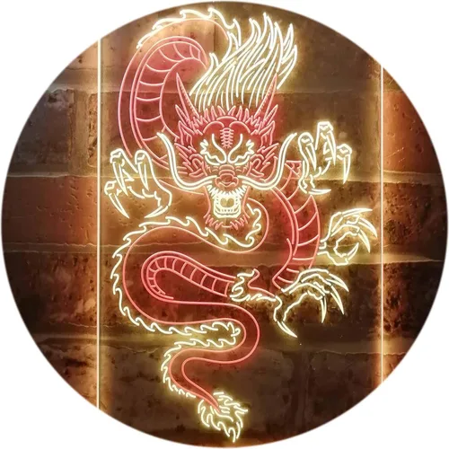 Miniatura 9 de Cartel de neón ADVPRO LED con dragón chino, letrero de neón LED de color dual st6-i3225