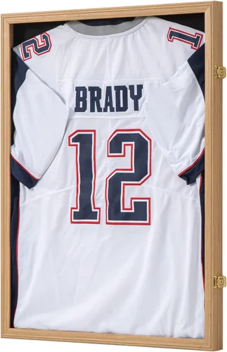 Miniatura 10 de KCRasan Vitrina de Marco de Jersey - Vitrina de Jersey - Caja de Sombra con Marcos Grandes Cerrables y Protección UV para Camiseta de Béisbol