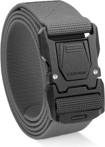 Miniatura 11 de FAIRWIN Tactical Belt Men, 1.5" Stretch Nylon Web Military Hiking Rigger Work Belts with Quick-Release Seatbelt Buckle