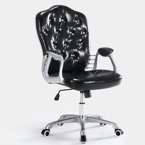 Miniatura 7 de QQXX Silla de oficina en casa, silla ergonómica de escritorio, silla de computadora con soporte lumbar, reposabrazos, silla ejecutiva giratoria