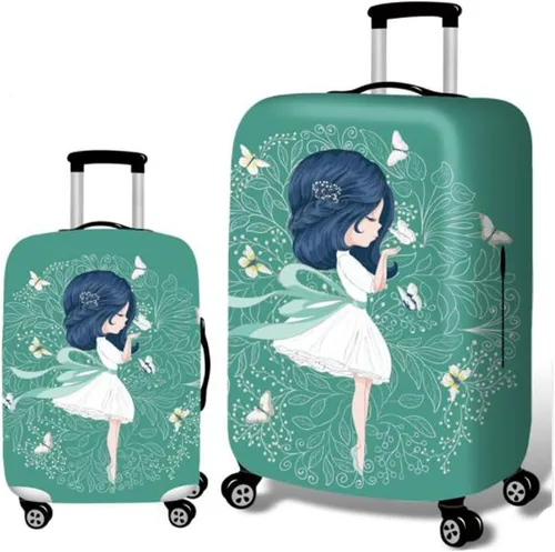 Miniatura 2 de YEKEYI Funda protectora de equipaje lavable de viaje linda chica maleta protectora para 18-32 pulgadas, Espíritu de deseos