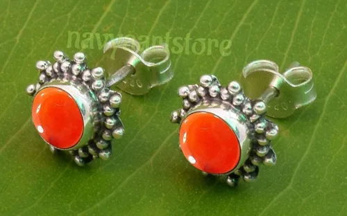 Miniatura 2 de Gemstone Stud Earring Stud Earrings- Handmade 925 Sterling Silver Stud Earring for Womens and Girl Chritmas Gifts