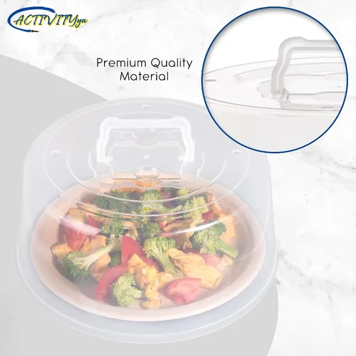 Miniatura 7 de Cubierta grande para microondas para alimentos, tapa protectora de salpicaduras, funda de soporte para pasteles, tamaño 11.5 pulgadas x 5 pulgadas