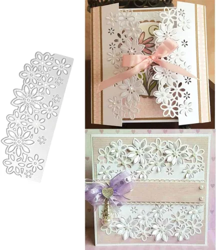 Miniatura 6 de Troqueles para álbumes de recortes, troqueles de corte de metal con marco rectangular para hacer tarjetas, plantilla de perforación de manualidades