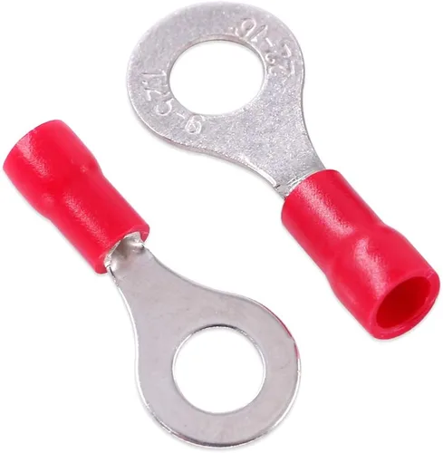 Miniatura 3 de Glarks 100pcs 22-16 calibre M6 anillo eléctrico aislado rápido empalme terminales conectores