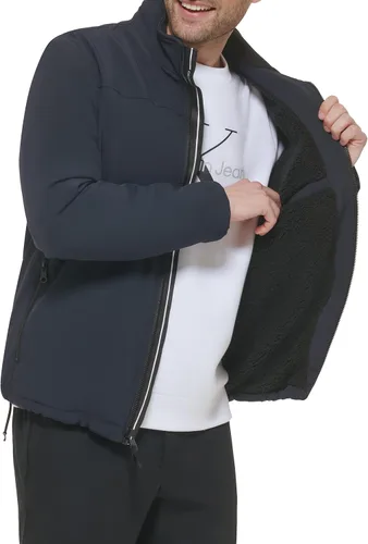Miniatura 4 de Calvin Klein Abrigo, chaquetas para hombre, carcasa suave con forro Sherpa