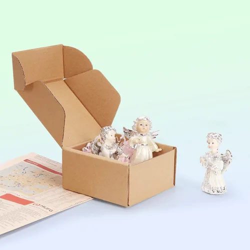 Miniatura 7 de MEBRUDY Cajas de envío de 4 x 4 x 2 pulgadas, paquete de 100 unidades, pequeñas cajas de cartón corrugado para enviar por correo, embalaje de Marrón