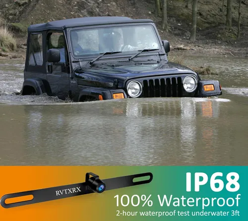 Miniatura 4 de Cámara de respaldo con ángulo de visión amplio de 170 grados, impermeable IP68, placa de matrícula de alta definición para mini automóvil