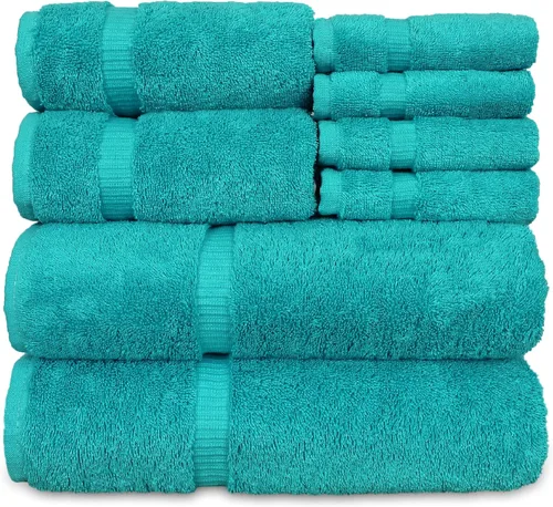Miniatura 24 de Colección de calidad de hotel y spa, altamente absorbente y de secado rápido, 100% algodón turco, 750+ GSM, toallas ecológicas, toallas con borde