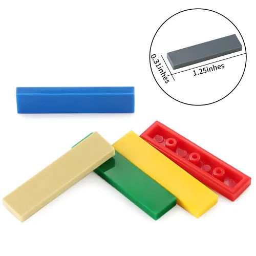 Miniatura 3 de Azulejo de 1 × 480 piezas y piezas de ladrillos MOC planos, bloques de construcción multicolores a granel para suelo de pared de superficie lisa