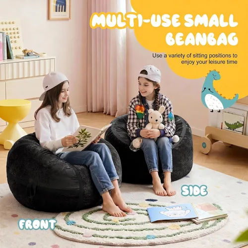 Miniatura 5 de Homguava Puf gigante de 2 pies para adultos con relleno de espuma viscoelástica, puf con funda de piel sintética suave, cómoda puf para sala