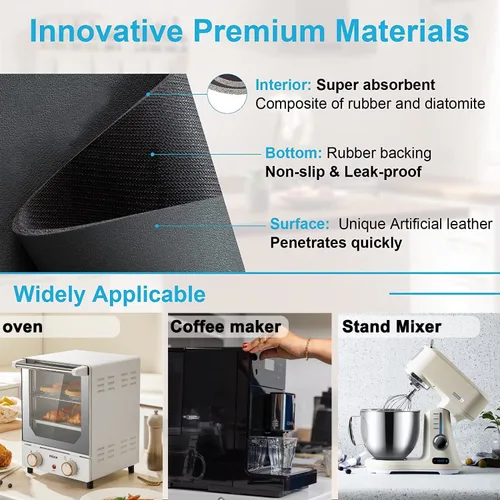 Miniatura 6 de Deslizadores de electrodomésticos de cocina, rotación de 360 grados moviéndose en el mostrador, deslizador de electrodoméstico cortado para ajustar
