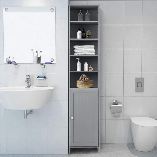 Miniatura 2 de GLACER Gabinete de almacenamiento de 72 pulgadas de alto, gabinete de piso de baño con estantes ajustables, gabinete de almacenamiento estrecho que