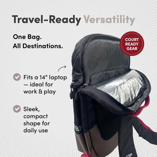 Miniatura 6 de CRBN Pickleball - Backpack - Pro Team Pickleball Bag - Padded Compartment with Space for 3 Paddles, Shoes & More