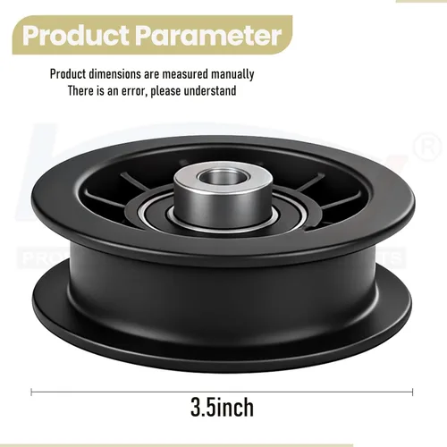 Miniatura 2 de Karbay 539110311 Reemplazo de polea tensora plana (3/8 pulgadas de diámetro interior y 3-1/2 pulgadas de diámetro) compatible con Husqvarna Cu-b