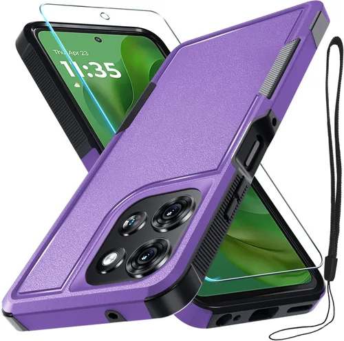 Miniatura 18 de Funda compatible con Moto G 5G 2024, cuerpo completo, resistente, resistente, a prueba de golpes, con correa de cordón, protector de pantalla