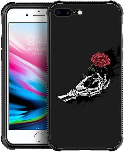 Miniatura 12 de Carcasa para iPhone 8 Plus, 9H de cristal templado para iPhone 7 Plus, para hombres y niños, diseño de patrón fresco a prueba de golpes, Bandera