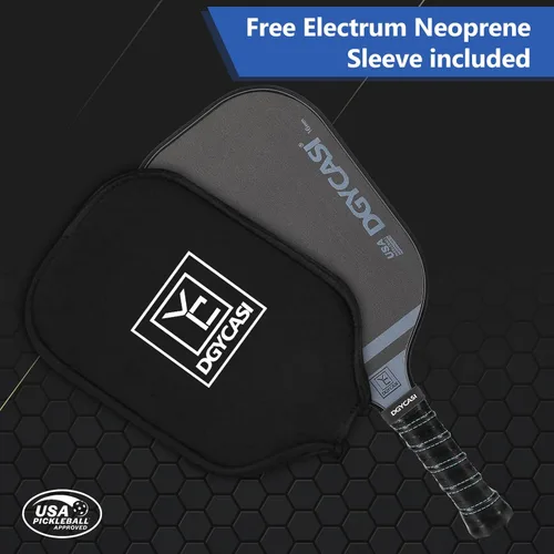 Miniatura 7 de YC DGYCASI Paletas profesionales de pickleball de 0.630 in, aprobada por USAPA 2025 T700 remo de fibra de carbono (CFS), núcleo de panal ligero