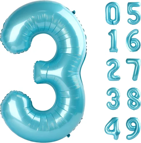 Miniatura 111 de Globo de cumpleaños número 4 dorado de 40 pulgadas, globos gigantes del número cuatro 14 24 34 40 44 2024, globos grandes de lámina de mylar para Oro