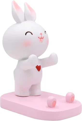 Miniatura 12 de Lindo conejo teléfono móvil soporte animal Smartphone escritorio soporte para todos los teléfonos móviles Bunny teléfono soporte escritorio ornamento