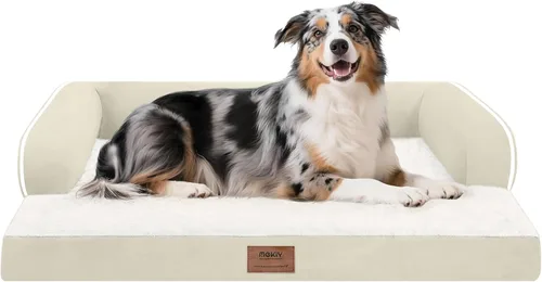 Miniatura 87 de Cama ortopédica impermeable para perros pequeños, cama para perros de tamaño mediano, cómoda cama para mascotas y gatos con lados, funda extraíble