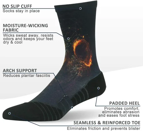 Miniatura 3 de HUSO Calcetines de ciclismo para hombres y mujeres, calcetines novedosos para ciclismo, divertidos, correr, baloncesto, atletismo, calcetines de 3