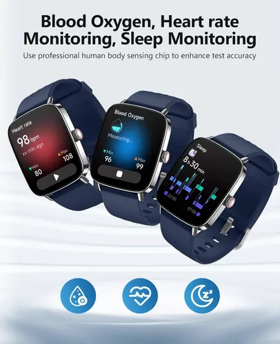 Miniatura 2 de SOUYIE 2025 Relojes inteligentes para hombres y mujeres, reloj inteligente de 1.85" con voz AI, monitor de frecuencia cardíaca 24/7, rastreador