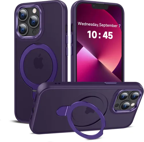 Miniatura 42 de LeYi para iPhone-13 Funda/iPhone-14 Fundas: con soporte para MagSafe i Phone 13Funda con anillo magnético iPhone14 iPhone13 Cubierta Funda para Negro