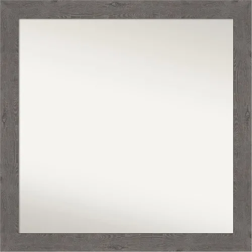 Miniatura 362 de Amanti Art Espejo de baño gris para sobre el fregadero, 31 x 48 pulgadas, espejo de tocador rectangular estrecho de color gris, marco de madera