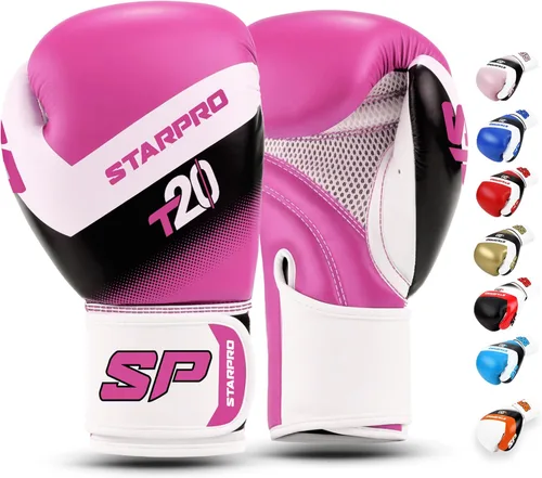 Miniatura 11 de Starpro Guantes de boxeo con soporte y protección inigualables para la muñeca, entrenamiento, muay thai, hombres y mujeres, varios colores y tamaños