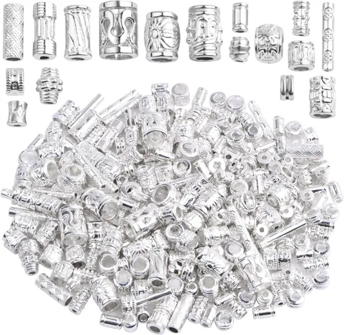 Miniatura 9 de BronaGrand 3.53 oz (alrededor de 220-300 unidades) cuentas espaciadoras de columna de oro antiguo, abalorios, collares, dijes, accesorios para Oro