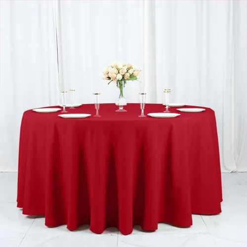 Miniatura 81 de Efavormart - Mantel redondo de poliéster de 108 pulgadas, 108 pulgadas, para bodas, fiestas, banquetes, restaurantes, color verde manzana