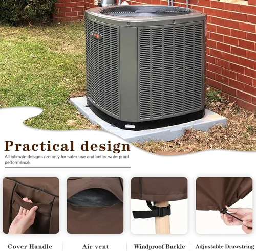 Miniatura 4 de Cubiertas de aire acondicionado para unidades exteriores, cubiertas de aire acondicionado para invierno al aire libre, se adapta hasta 24 x 24 x 22