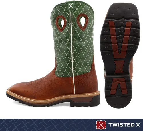 Miniatura 108 de Twisted X Botas Tech X para hombre de 12 pulgadas, botas occidentales casuales para hombre