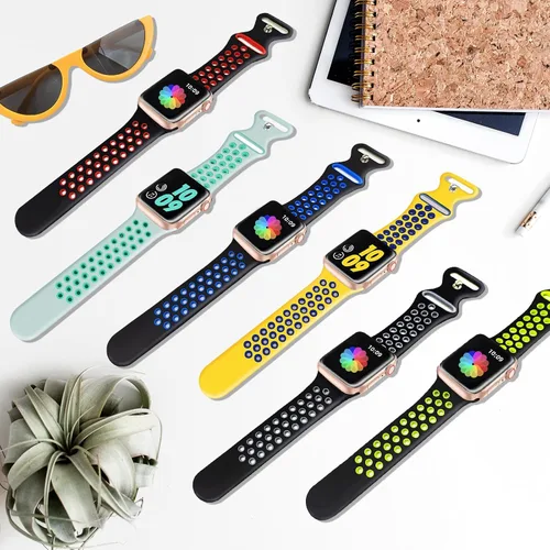 Miniatura 2 de Compatible con correa de reloj de 40 mm, 38 mm, 41 mm, 42 mm, 44 mm, 45 mm, 49 mm para hombres y mujeres, correa de repuesto deportiva transpirable